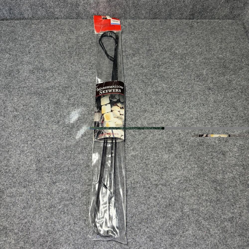 (4) Piece Black Vintage Camping Marshmallow BBQ Skewers 15" Inch Long - 2007